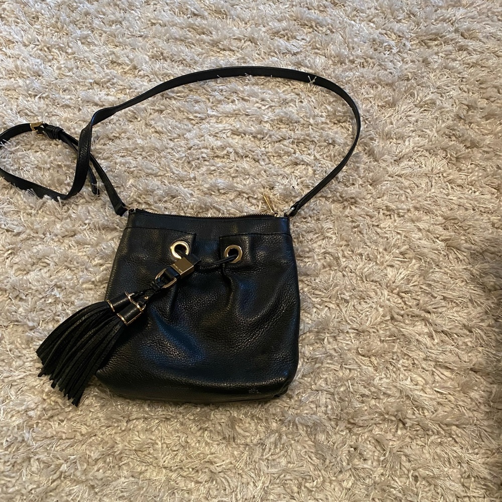 Michael Kors black leather cross body.